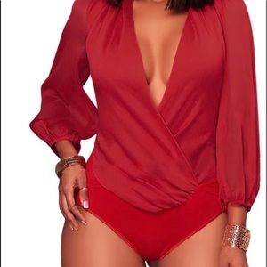 Burgundy Alin Bodysuit